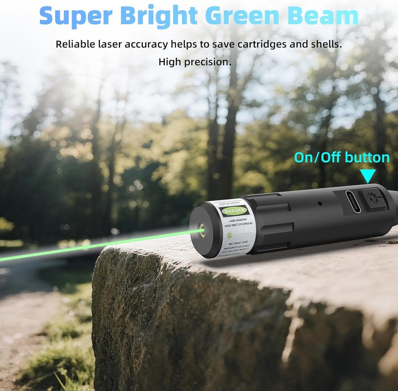 CCSL USB Rechargeable Laser Bore Sight Kit Green Laser Bore Sighter with 64 Upgraded Adapters fit 0.17 to 12 GA Calibers Multi-Caliber Laser Bore Sighting Kit for All Gun Powerful Boresighter - Image 2